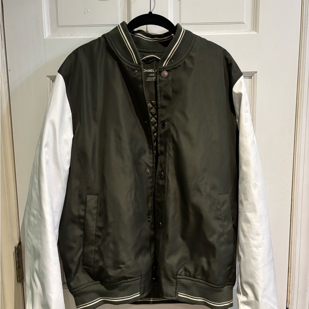Michael Kors Men's Green and White Jacket
